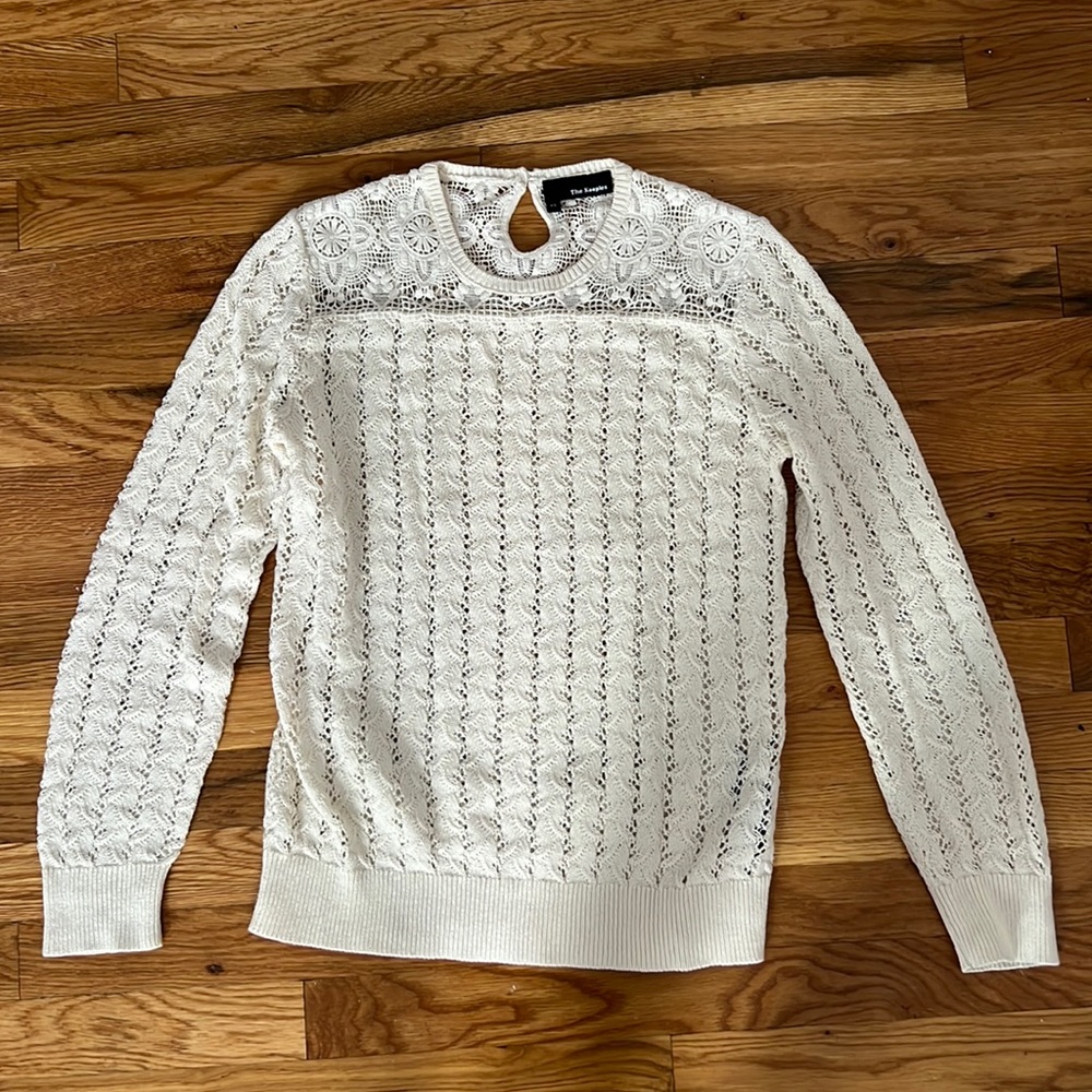 The Kooples cream cotton sweater